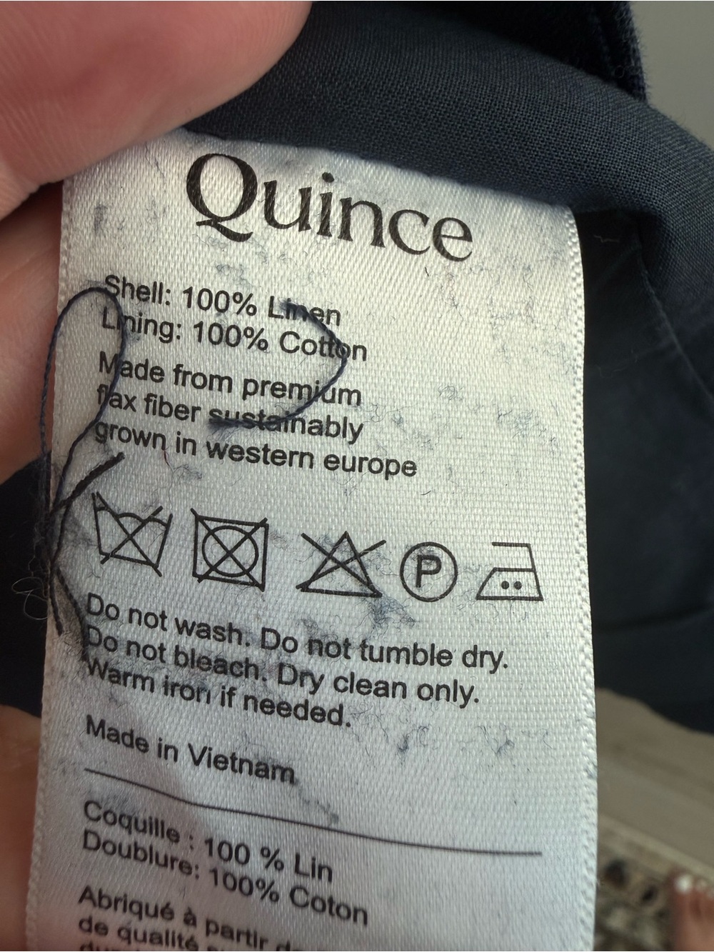 NEW Quince Womens 100% European Linen Relaxed Double-Breasted Blazer XL Flaw - Picture 11 of 11